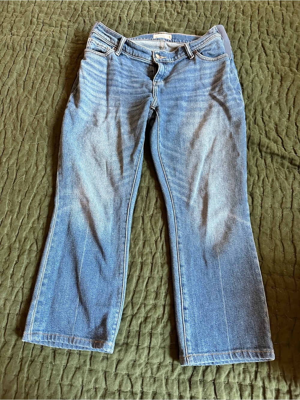 Hatch Mid-Blue Cropped Jeans